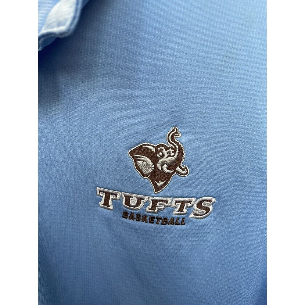 Tufts University Men's Nike Basketball‎ Polo Shirt Blue Sz L Please Read! - Picture 4 of 8